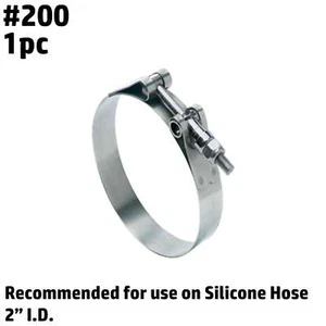 Ideal 30011 Flexfab 2583 T-Bolt Clamps Size #200 50.8-58.7mm 2.00"-2.31" - Foto 1 di 1