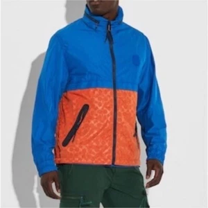 NWT Coach 1941 Core Colorblock Logo Windbreaker Jacket Lightweight Coat Small - Picture 1 of 11