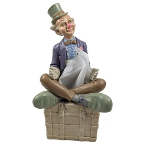 Judy's Pastime Clown Tissue Box Figurine RARE Hand Painted Vintage 80s - Picture 1 of 12