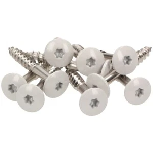 100x MEISTERLING® FASSADENSCHRAUBEN INOX V4A 5,5 x 45 MM FLACHKOPF TORX HELLGRAU - Bild 1 von 5