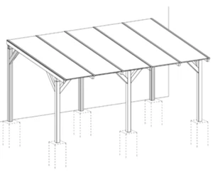 Weka Umrüst-Bausatz freistehend für Terrassenüberdachung 672 (Gr. 3 & 4) - Bild 1 von 1