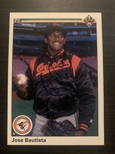 1990 Upper Deck #8 Jose Bautista Baltimore Orioles Signed Card Autographed