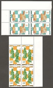 (AOP) CHESS Djibouti #535-36 MNH blocks of 4 - Picture 1 of 2