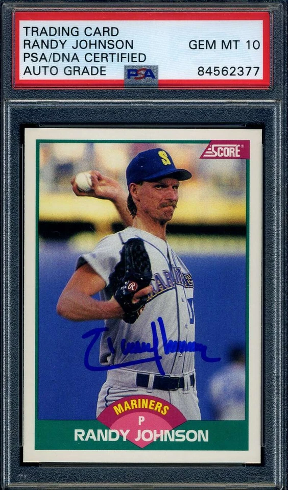 Randy Johnson Gem Perfeito 10 PSA DNA Assinado 1989 Pontuação Novato Autógrafo - Imagem 1 de 1