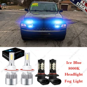 For Jeep Liberty 2008-2012 Front LED Headlight Hi/Lo + Fog Light 4X Bulbs 8000K - Picture 1 of 11