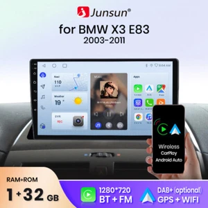 Radio estéreo de coche 9" Android 14 para BMW X3 E83 2004-2012 GPS navegación CarPlay 1 GB+32 GB - Imagen 1 de 19