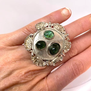 NATURAL BEAUTIFUL Tourmaline ONE OF A KIND RING 925 STERLING amaziNG! - Bild 1 von 6