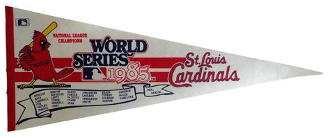 Vintage 1985 St. Louis Cardinals National League Champs 30x12 Felt Pennant Cover