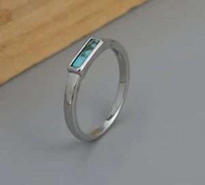 Anillo barra turquesa - Imagen 1 de 5
