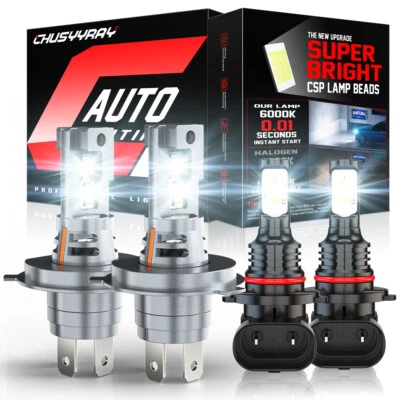 Combo faros LED haz alto/bajo + bombilla antiniebla 4X para Scion XB 2004 2005 2006 Foto 1 de 4