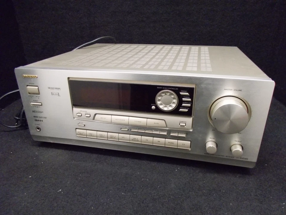 Onkyo TX-SV545, A / V-Receiver, mit Fernbedienung und Bedienheft, silber. #L-229 - Bild 1 von 4