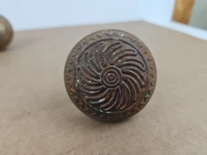 Victorian Lockwood Cast Iron Doorknob with Spiral Design  - Picture 1 of 5
