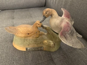 1988 Jim Beam Whiskey 100 Months Old EMPTY Decanter DUCKS UNLIMITED GADWALL Pair - Picture 1 of 5