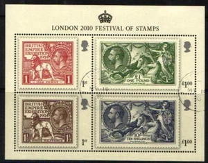 GREAT BRITAIN 2010 GEORGE V ACCESSION MINISHEET FINE USED - Picture 1 of 1