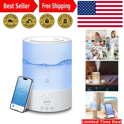 Versátil humidificador de 2,5 L con apagado automático, difusor y funciones de luz nocturna Foto 1 de 4