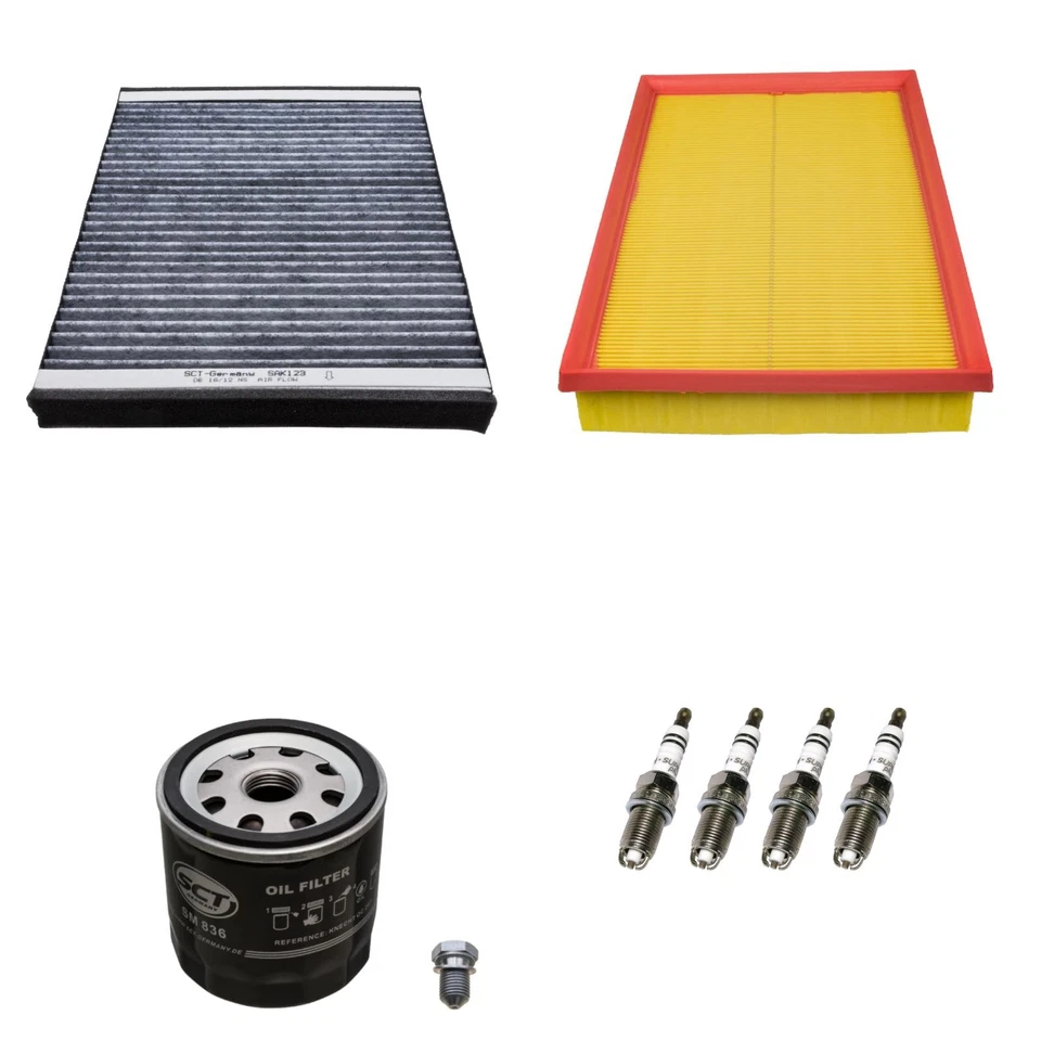 Inspektionspaket + Zündkerzen für 1.4 16V VW Polo 9N SEAT Ibiza SKODA Fabia - Bild 1 von 1