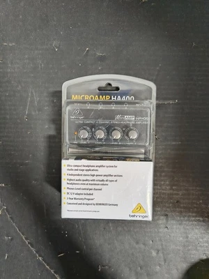 Behringer MICROAMP HA400, 4 Channel Audio Stereo Headphone Amplifier - Image 1 of 2