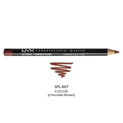 NYX Professional Makeup Slim Lip Liner Pencil Cocoa SPL 807 Brand New & Sealed - Image 1 of 2