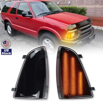 Lámpara LED de esquina delantera marcador lateral luz de señal ahumada para Chevy Blazer S10 94-97 Foto 1 de 4