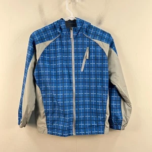 Columbia Boys 10-12 Coat Blue Hooded Zip Pockets Windbreaker Lightweight 15464 - Picture 1 of 12
