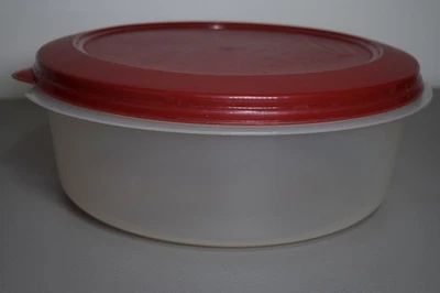 Contenedor de almacenamiento de plástico circular Rubbermaid vintage 1,6 GAL 6,0 L 401A 2 Foto 1 de 4