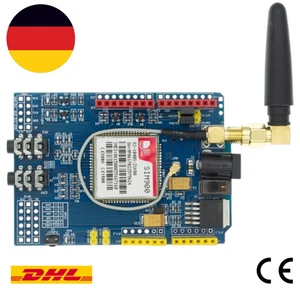 SIM900A GPRS GSM 2G Modul RS232 UART TTL MAX3232 Set +90°Antenne +JST-XH Adapter - Bild 1 von 5