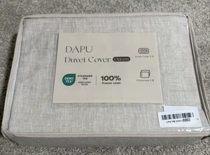 DAPU Bettbezug Set Queen 100% Französisches Leinen Natur Leinen - Bild 1 von 2