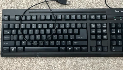 Gear Head KB2500U 107-Key USB Wired Keyboard – Plug & Play – Tested & Working - Image 1 of 2