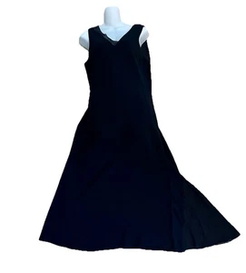 Maxi Vestido JONES New York Negro Sin Mangas Cuello en V Cuentas Forrado Formal Talla 14 - Imagen 1 de 12