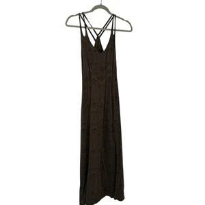 Maxi Vestido Athleta Mujer Mediano Nanda Verde Oliva Tirantes Anudado Azteca - Imagen 1 de 13