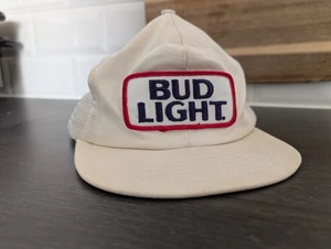 Vintage Bud Light Trucker Hat White Mesh Snapback - Picture 1 of 5