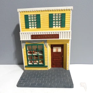 Hudson Pewter Villagers # 5626 PEEBLE'S MARKET Building With Music Box - Picture 1 of 7