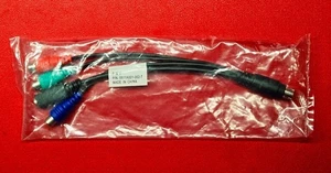PNY 5511A001-002-T 9-Pin Male S-Video To Female RCA & S-Vid Output Adapter Cable - Picture 1 of 2