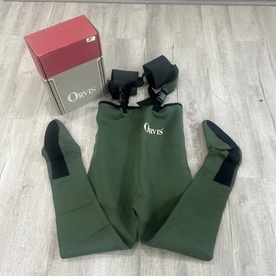 Mono Orvis Waders para Hombres Verde Mediano Pesca con Mosca Empacable Botas Suaves Clearwater Foto 1 de 4