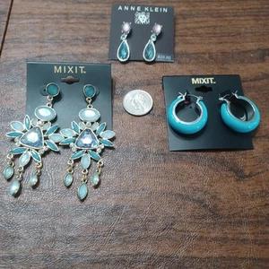 Mixit & Anne Klein Set Damen stilvolle Creolen und Ohrhänger Neu mit Etikett - Bild 1 von 8
