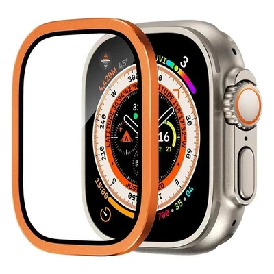 Vidro temperado + protetor de tela de metal para Apple Watch Ultra/Ultra 2 49mm - Imagem 1 de 4