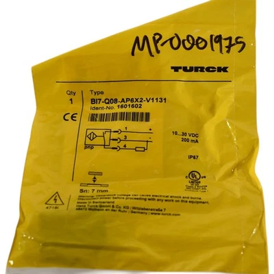 NEW Turck BI7-Q08-AP6X2-V1131 ProXimity Sensor, 7mm Range, 10-30VDC, 3 Wire, PNP - Image 1 of 3