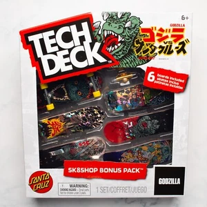 Tech Deck Santa Cruz Skateboards x Godzilla Sk8Shop Paquete de bonificación Diapasones raros - Imagen 1 de 8