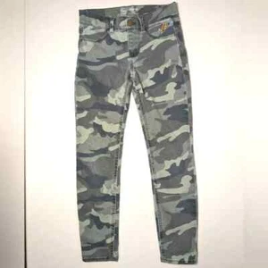 Camo jegging pants green with gold lightning bolt & colorful stars 7/8 - Picture 1 of 5