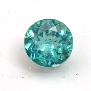 Piedra preciosa de apatita azul verdoso natural certificada 1,75 quilates corte redondo suelta - Imagen 1 de 5