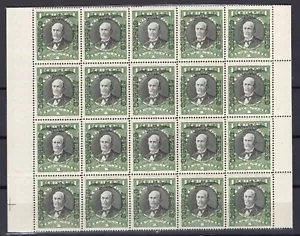 CHILE 1928 airmail President overp. 1p Pinto watermarked massive block of 20 MNH - Picture 1 of 1