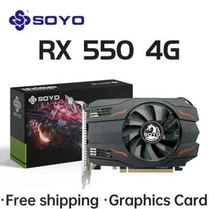 SOYO AMD Radeon RX550 4GB GPU GDDR5 14nm Graphics Card for PC Games Video - Picture 1 of 7