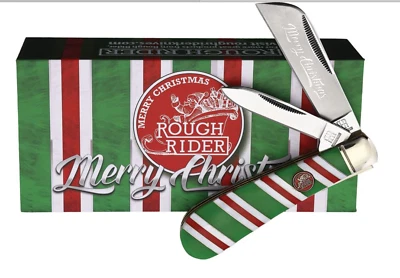 ROUGH RYDER RIDER MERRY CHRISTMAS HALF HAWK  6217 30th anniversary KNIFE 42595 - Image 1 of 2