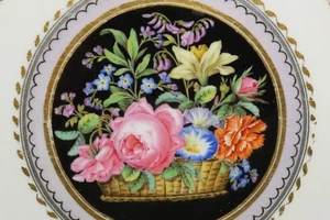 Rare Meissen Plate with basket of flowers, Marcolini period 1774-1813 - Picture 1 of 12