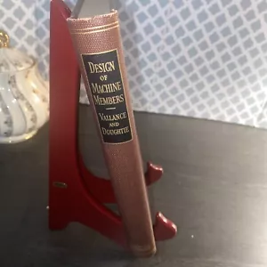 1938 BOOK DESIGN OF MACHINE MEMBERS BY ALEX VALLANCE - Picture 1 of 5