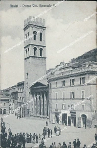 ce421 cartolina assisi piazza vittorio emanuele II provincia di perugia umbria - Picture 1 of 2