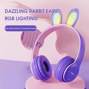 Adorable Cat Ear Over-Ear Headphones Wireless, Foldable, A+ Sound Quality - Picture 1 of 14