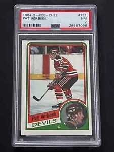 1984 O-Pee-Chee Hockey #121 Pat Verbeek (RC) Rookie PSA 7 - Picture 1 of 2