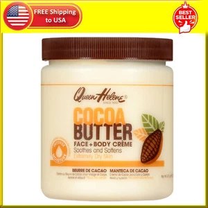 Queen Helene Cocoa Butter Crème Face & Body Lotion for Dry Skin, 15 oz - Picture 1 of 8