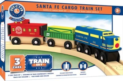 Lionel Santa Fe Engine and Cargo Wood Train Set - Image 1 of 3